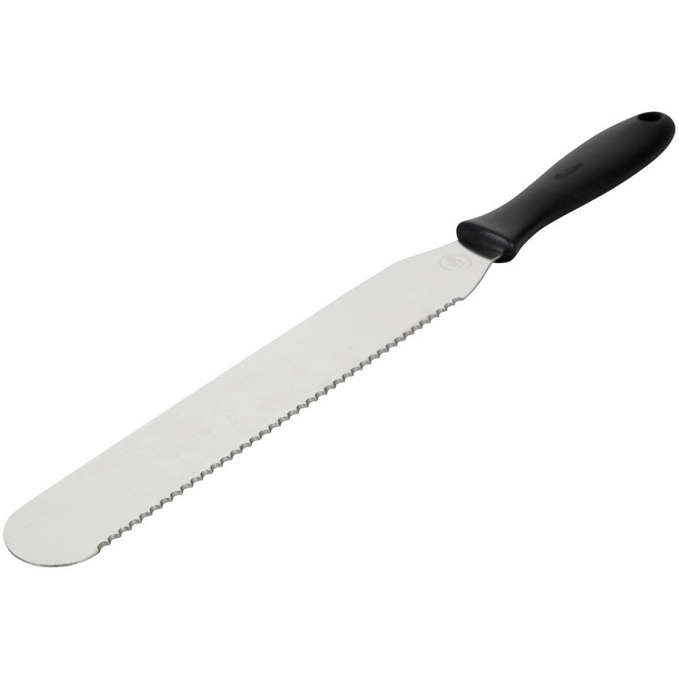 Serrated Icing Spatula, Stainless Steel, Black, 15 Inch, Wilton