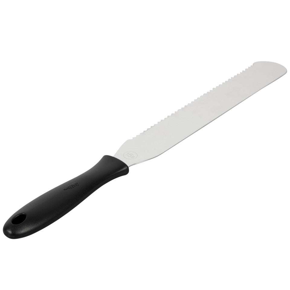 Serrated Icing Spatula, Stainless Steel, Black, 15 Inch, Wilton