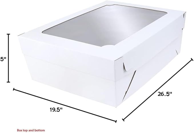 19.5x26.5x5 Inch Cake Box w/Window