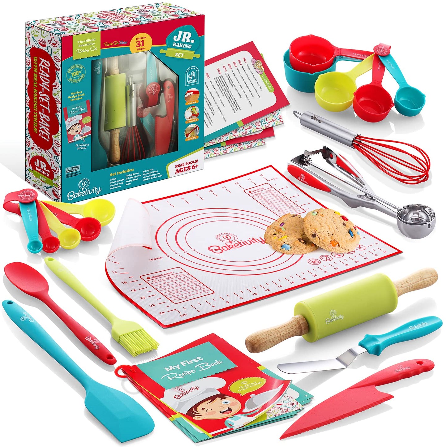 31 Pcs Kids Cooking & Baking Set, Baketivity Corp