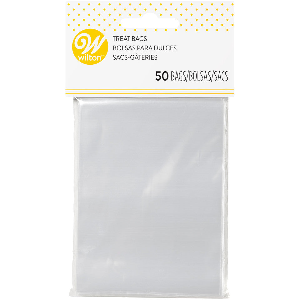 Clear Small Cellophane Treat Bags, 3 x 4 inch, 50-Count, Wilton