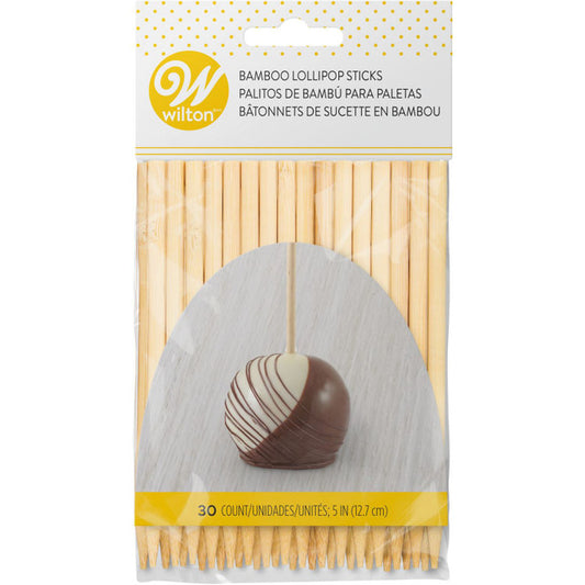 5 Inch Bamboo Lollipop Sticks, 30-Count, Wilton