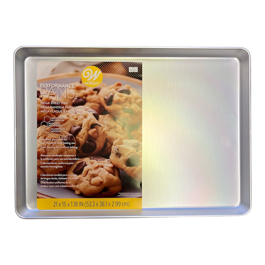 Performan Pans Premium Non-Stick Bakeware Mega Cookie Pan, 15x21 Inch, Wilton