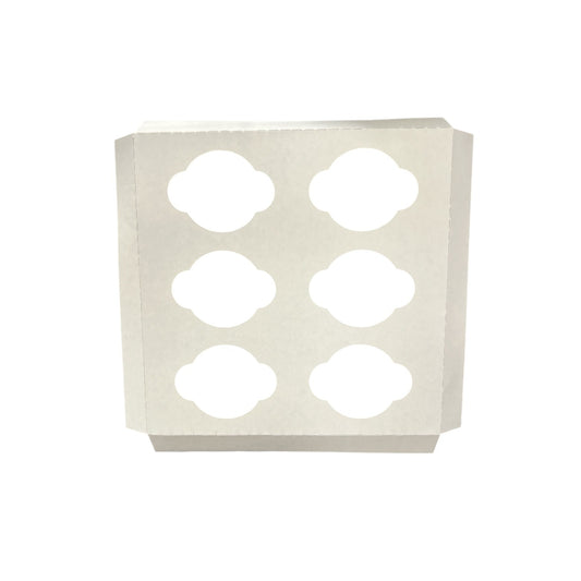 6ct. White Cupcake Insert 10x10
