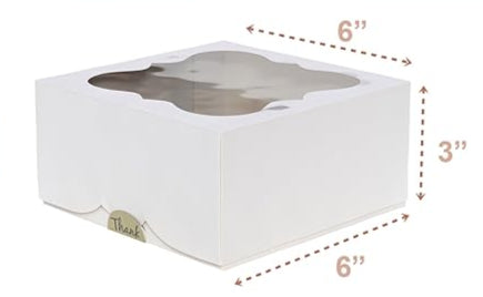 6x6x3 Bakery Box with Window