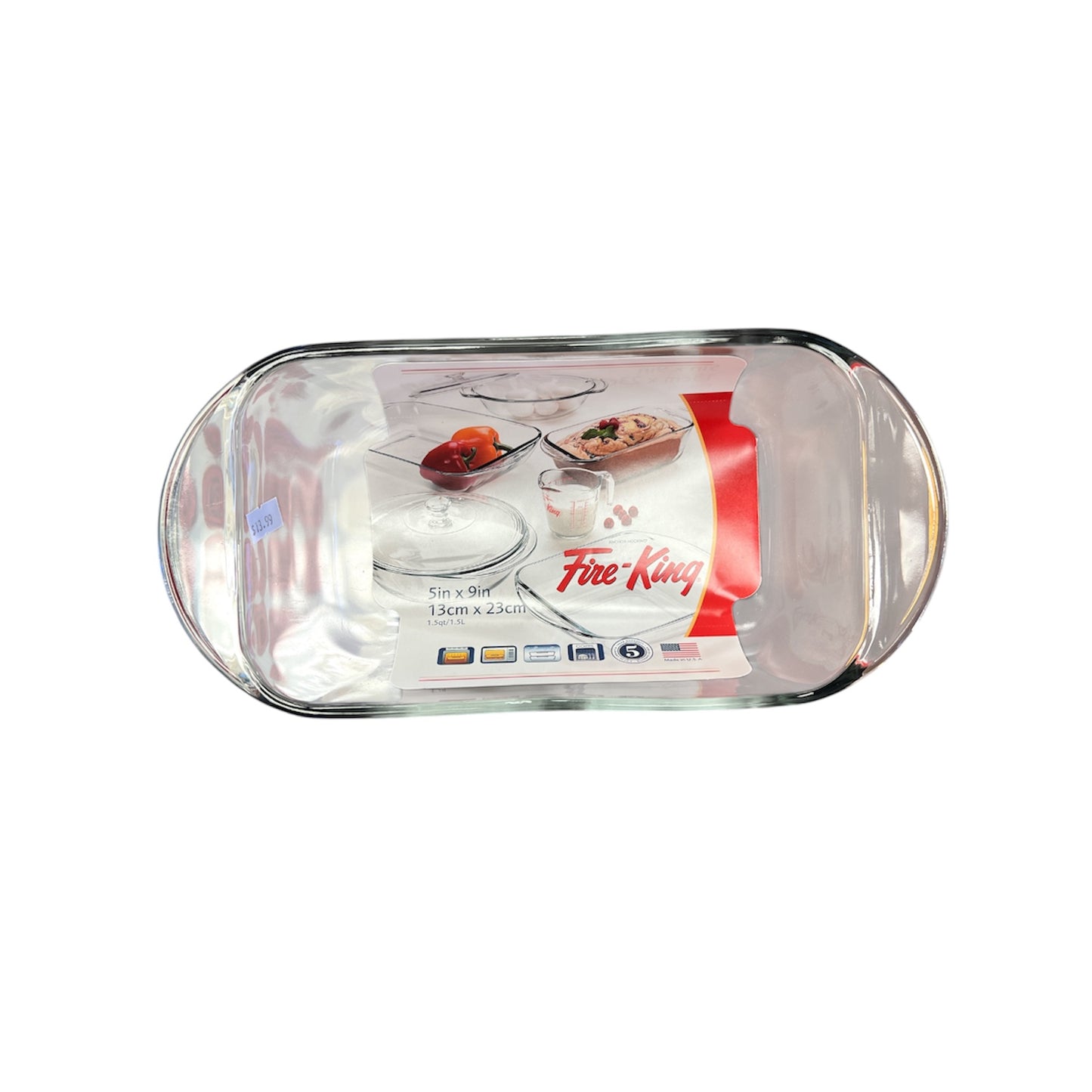 5x9 Fire King Loaf Glass Dish, 1.5qt