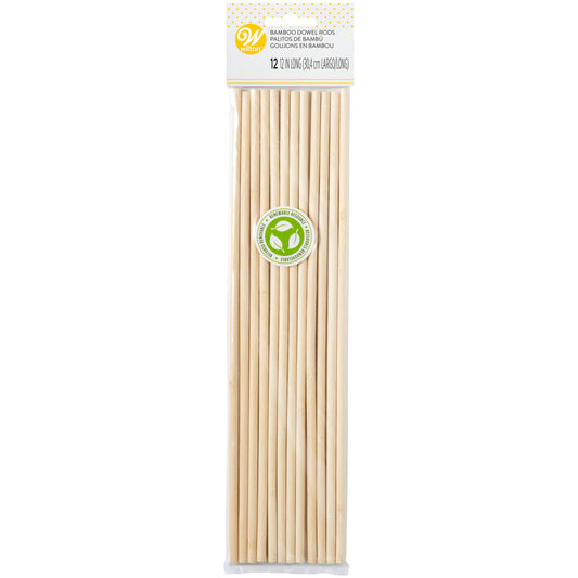 Bamboo Dowel Rods, 12-Count
