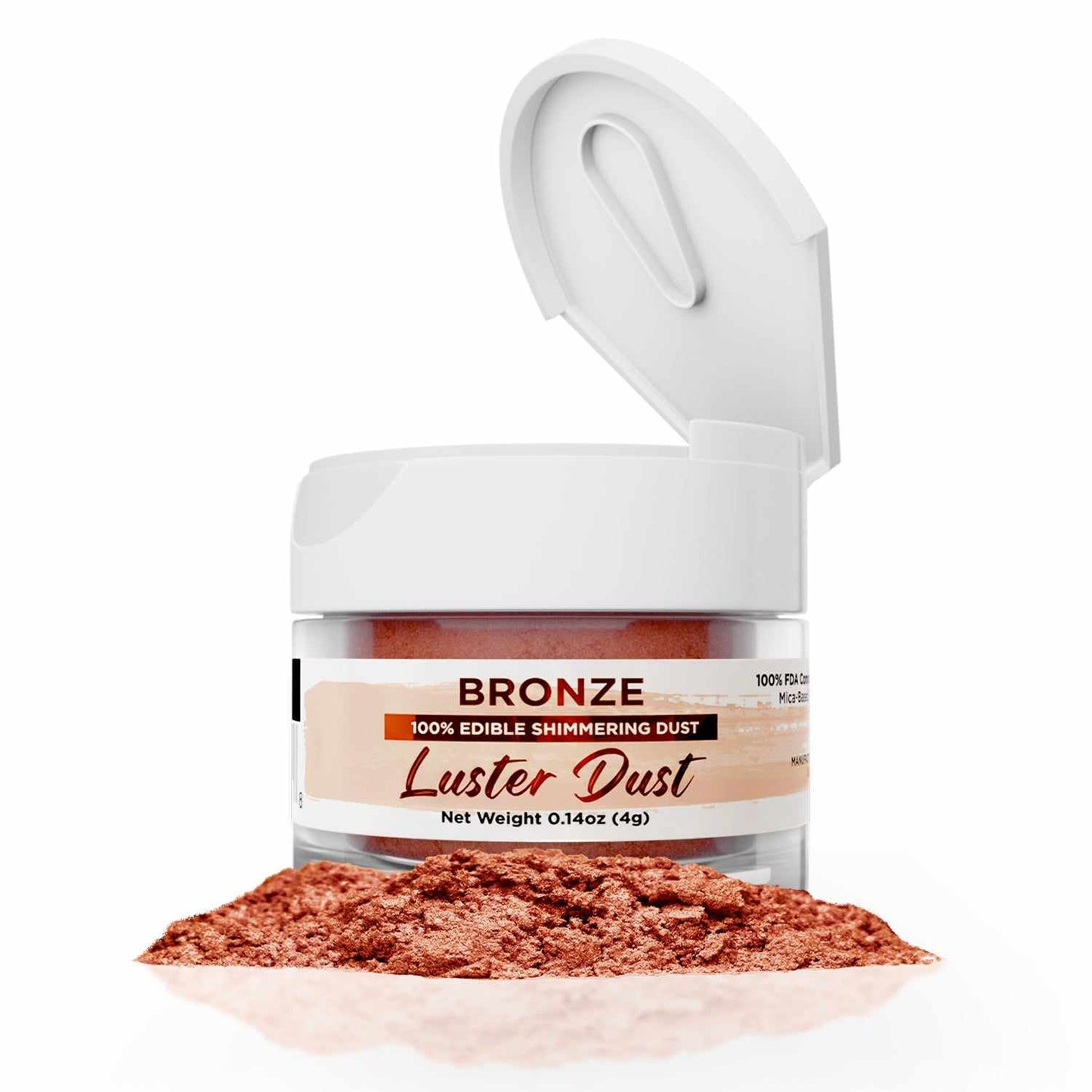 Bronze Luster Dust, Edible Glitter, Bakell