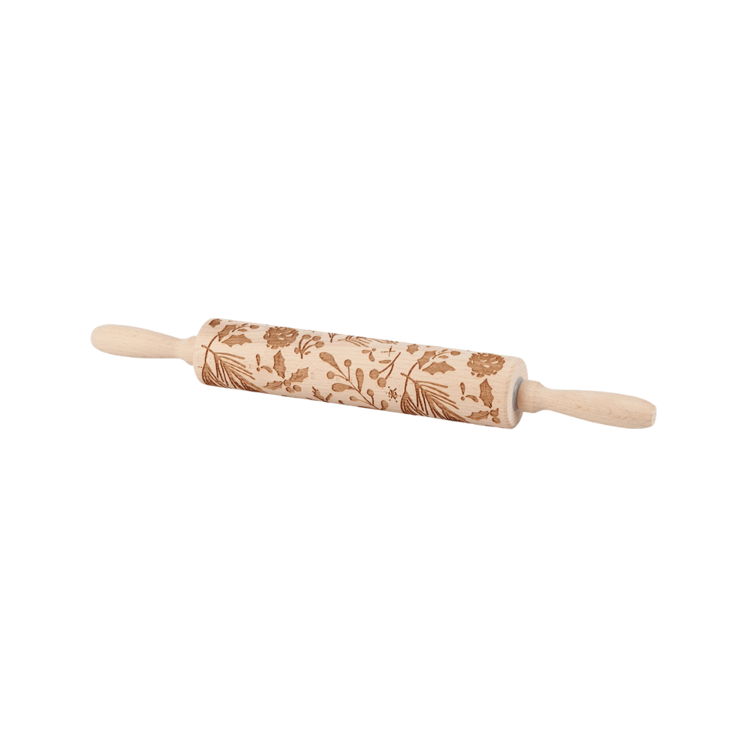 Christmas Greens Large Rolling Pin, Primitives by Kathy