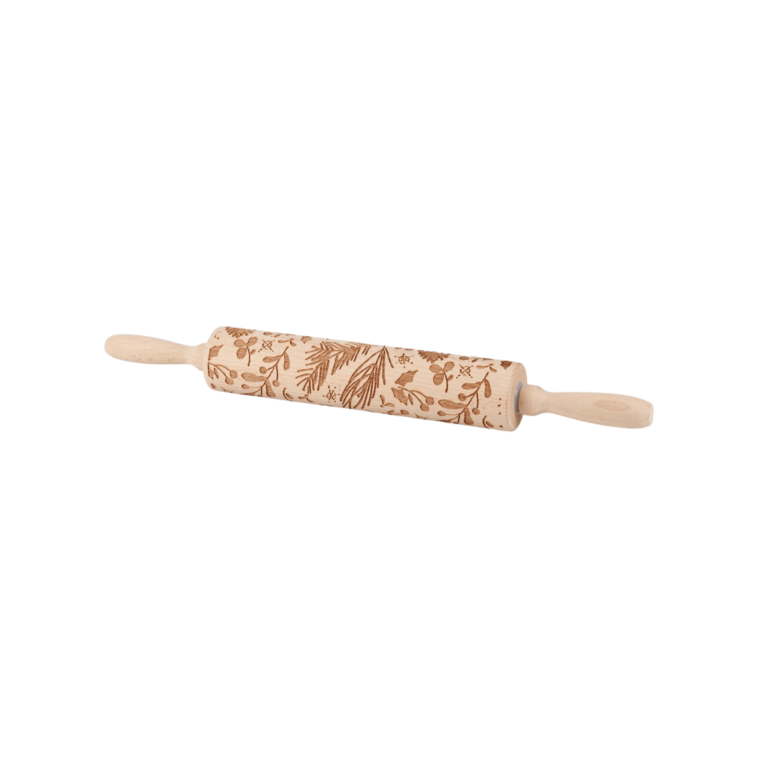 Christmas Greens Large Rolling Pin, Primitives by Kathy