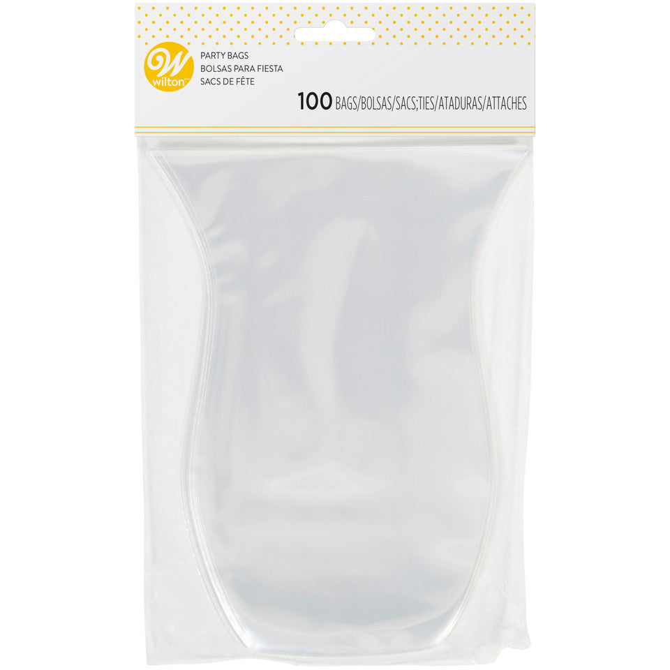 Clear Shaped Treat Bags, 100-Count, Wilton