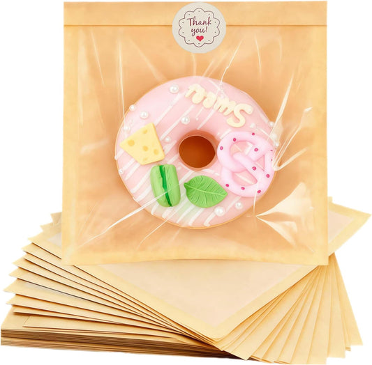 7x7 Brown Cookie Bag with Window