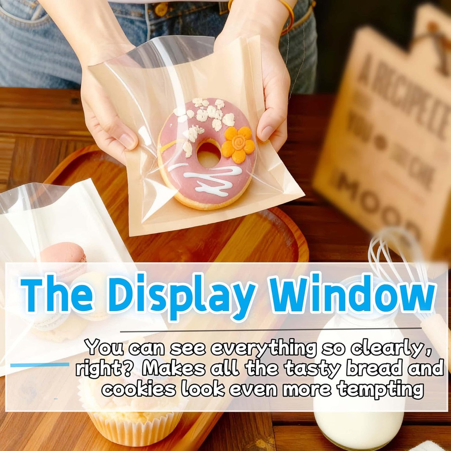 7x7 Brown Cookie Bag with Window