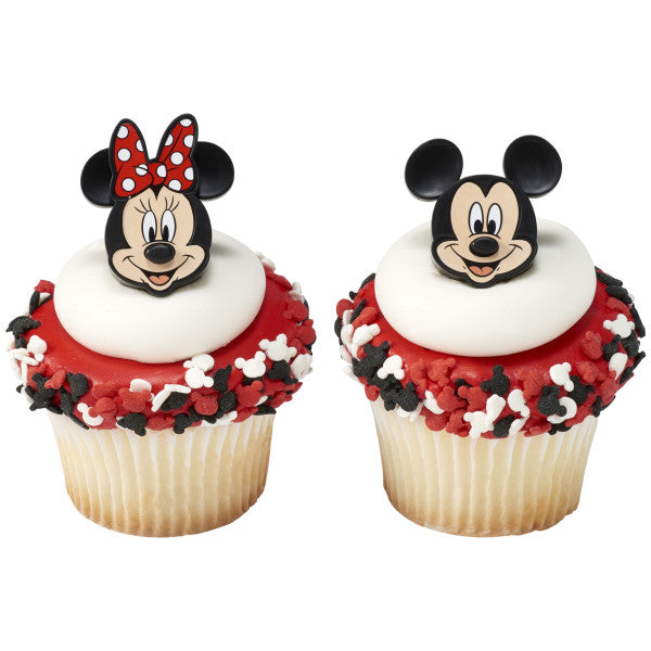 Mickey Mouse and Minnie Mouse Cupcake Rings