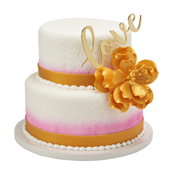 Gold Ruffle Gum Paste Flower, Large, Decopac