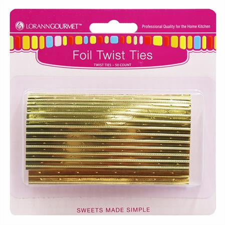 Foil Twist Ties - 50 Pieces