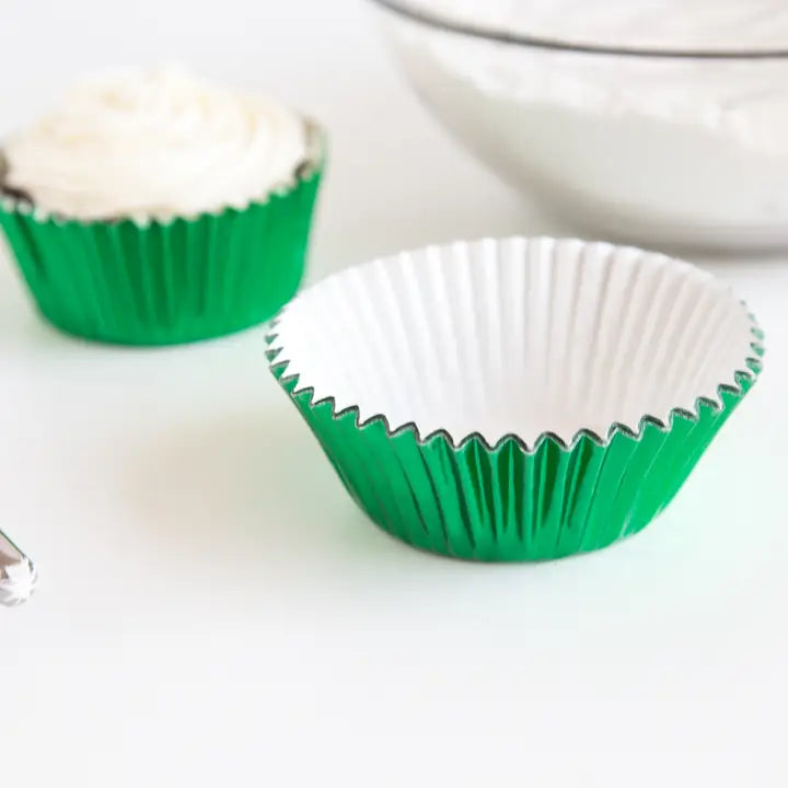 Green Foil Cupcake Liners