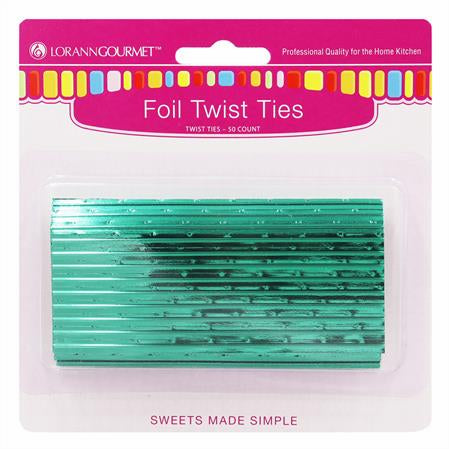 Foil Twist Ties - 50 Pieces