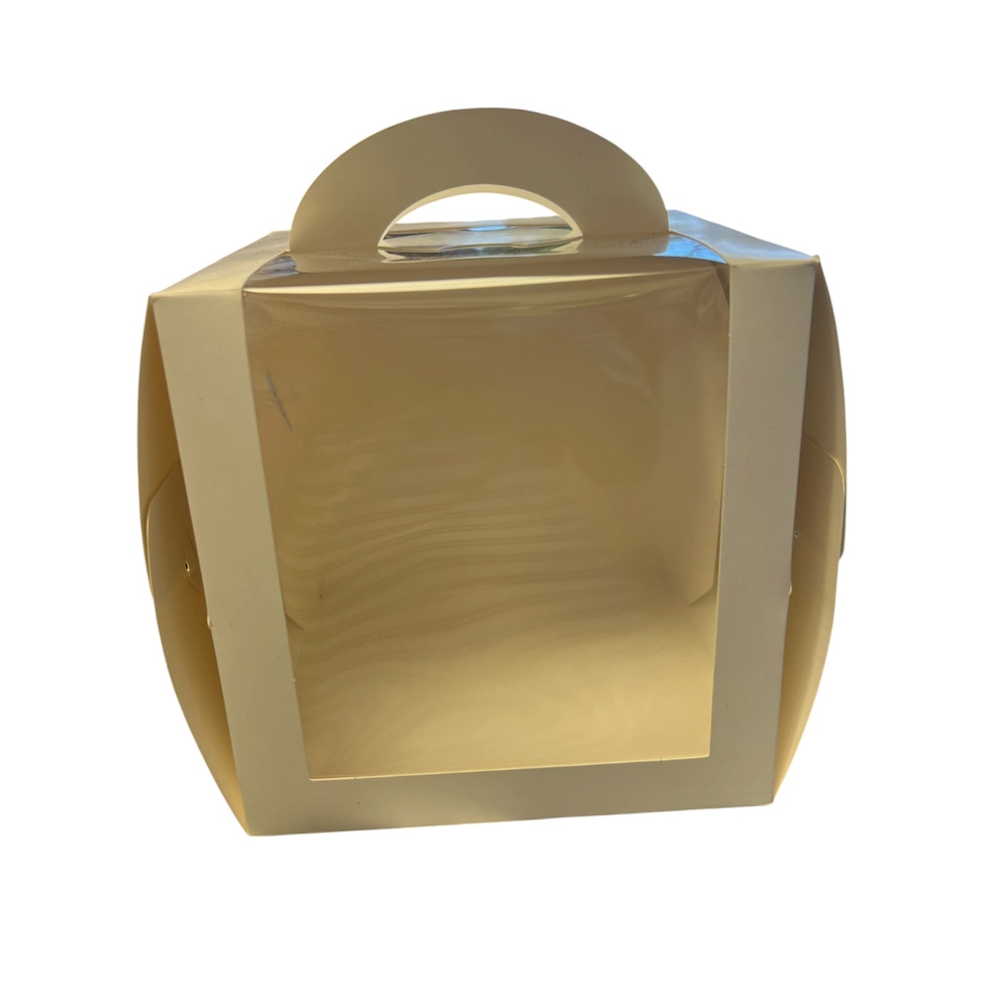 6x6x6 White Treat Box w/Window and Handle