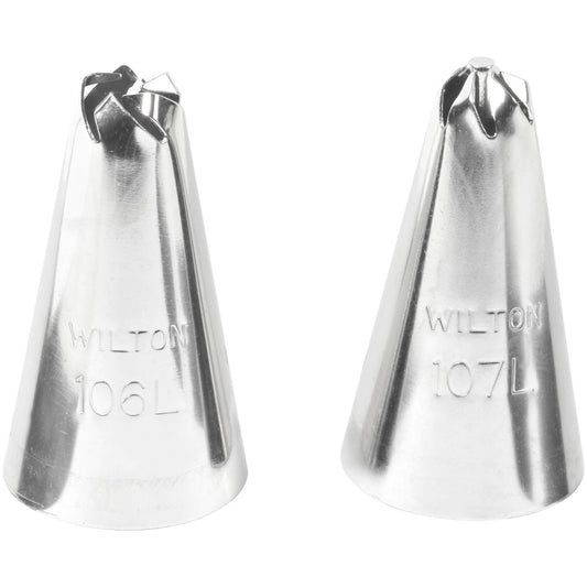 Left Handed Drop Flower Cake Decorating Tip Set, 2 Piece, Wilton
