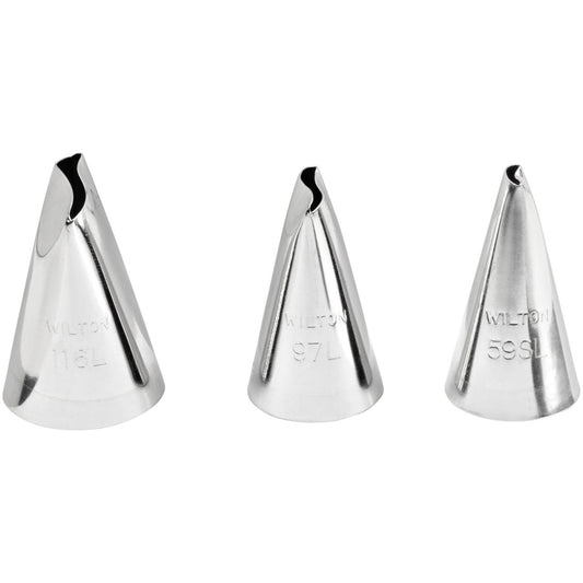 Left-Handed Cake Decorating Tip Set, 3-Piece, Wilton