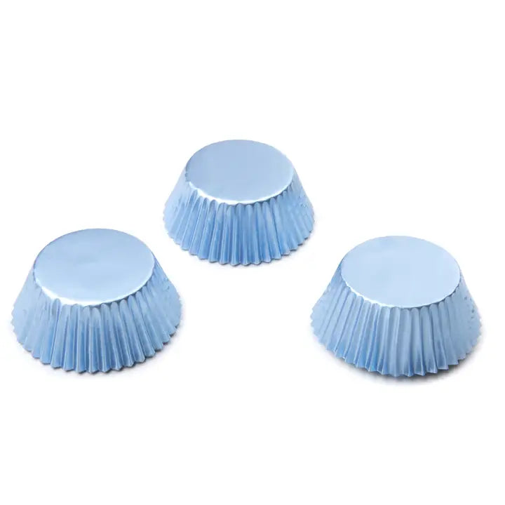 Light Blue Foil Cupcake Liners