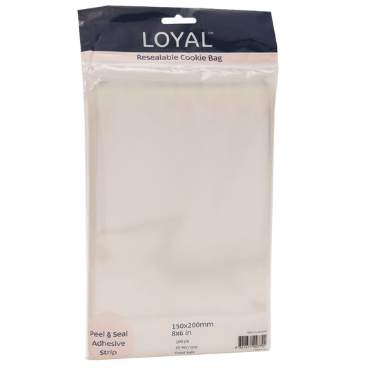 Loyal Bakeware Resealable Cookie Bag, 8"x6", Pack of 100