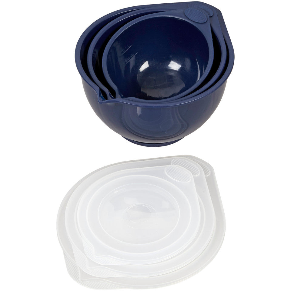 Navy Blue Covered Bowl Set, 6-Piece, Wilton