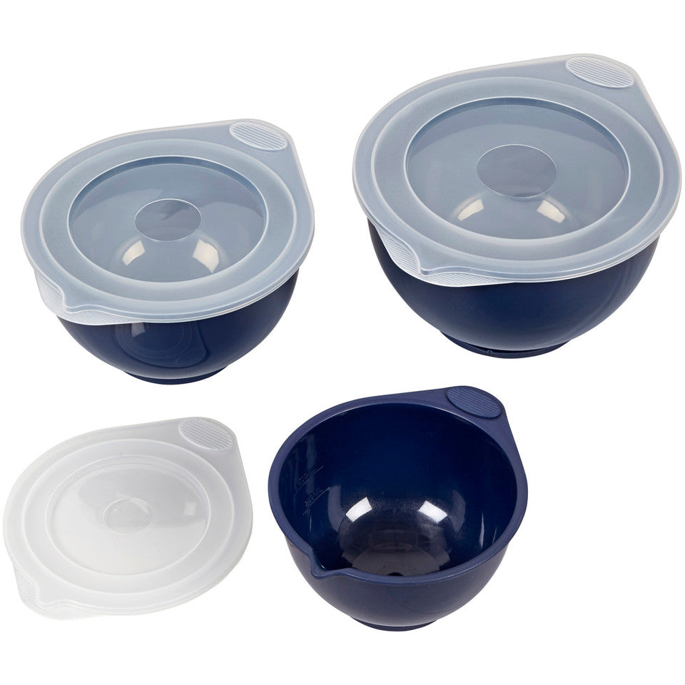 Navy Blue Covered Bowl Set, 6-Piece, Wilton