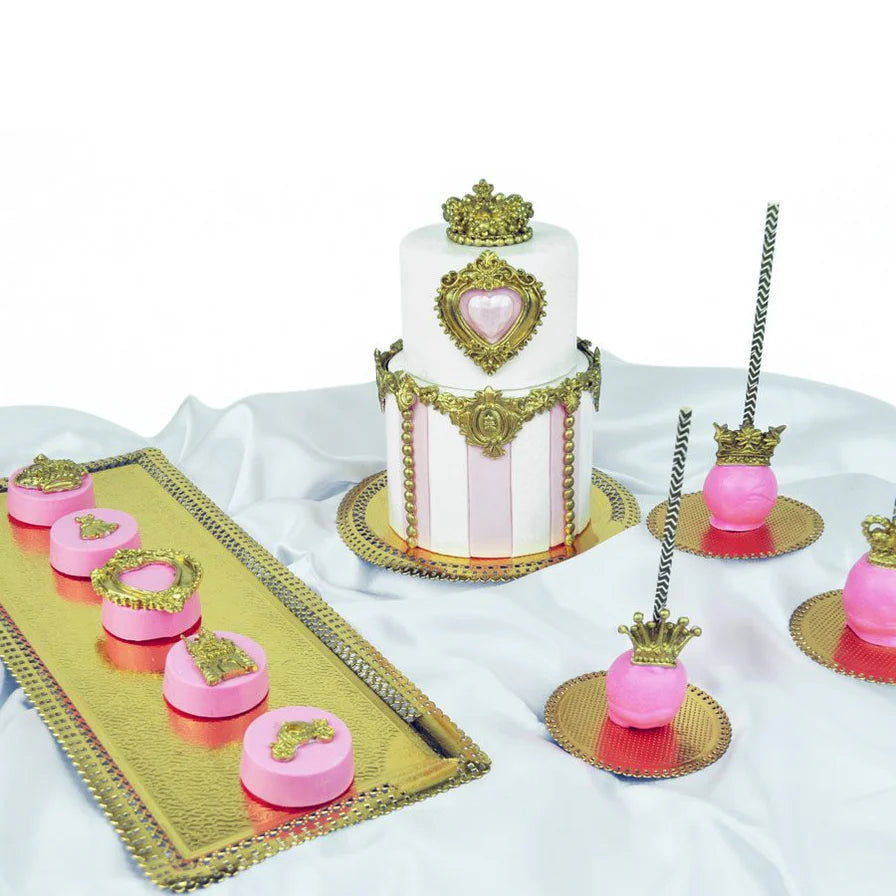 Pink Heart Frame Silicone Mold by NY Cake