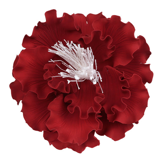 Red 6 inch Peony Gumpaste Flower