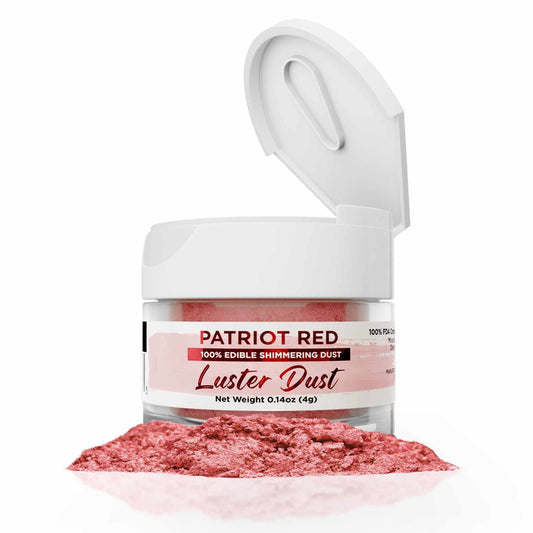 Patriot Red Luster Dust, Edible Glitter, Bakell