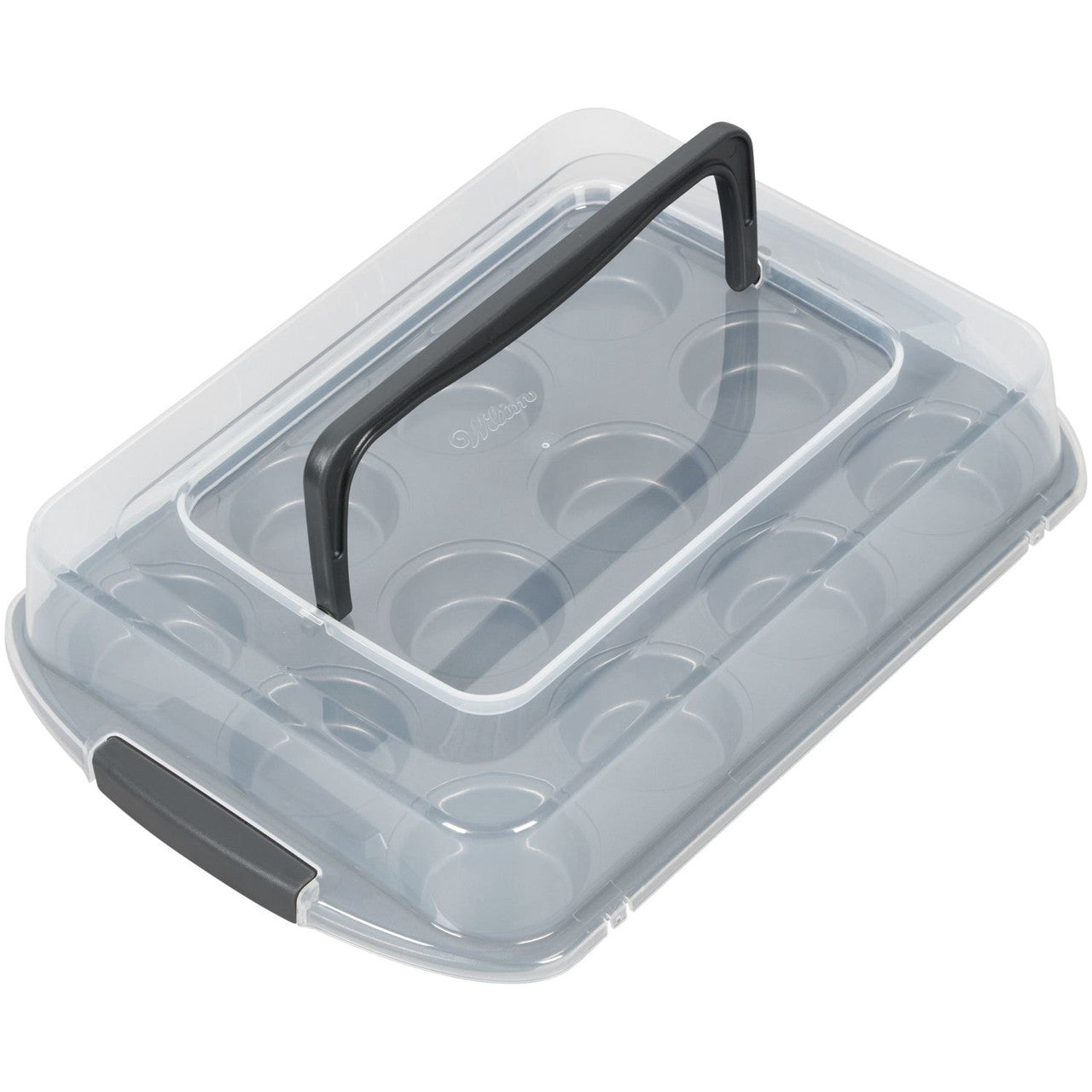 Perfect Results Bakeware Cupcake Pan with Tall Lid, 12-Cup, Wilton