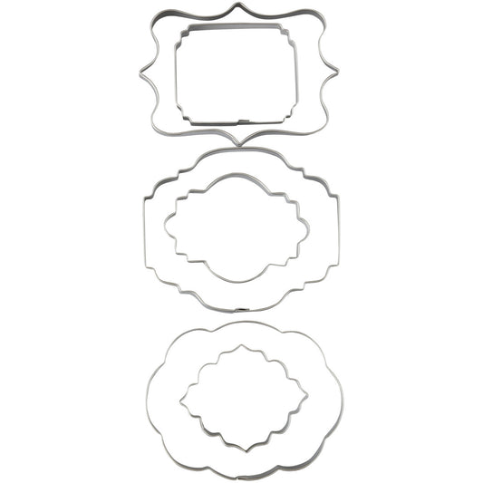 Fondant & Gum Paste Plaque Cut-Outs, 6-Piece, Wilton
