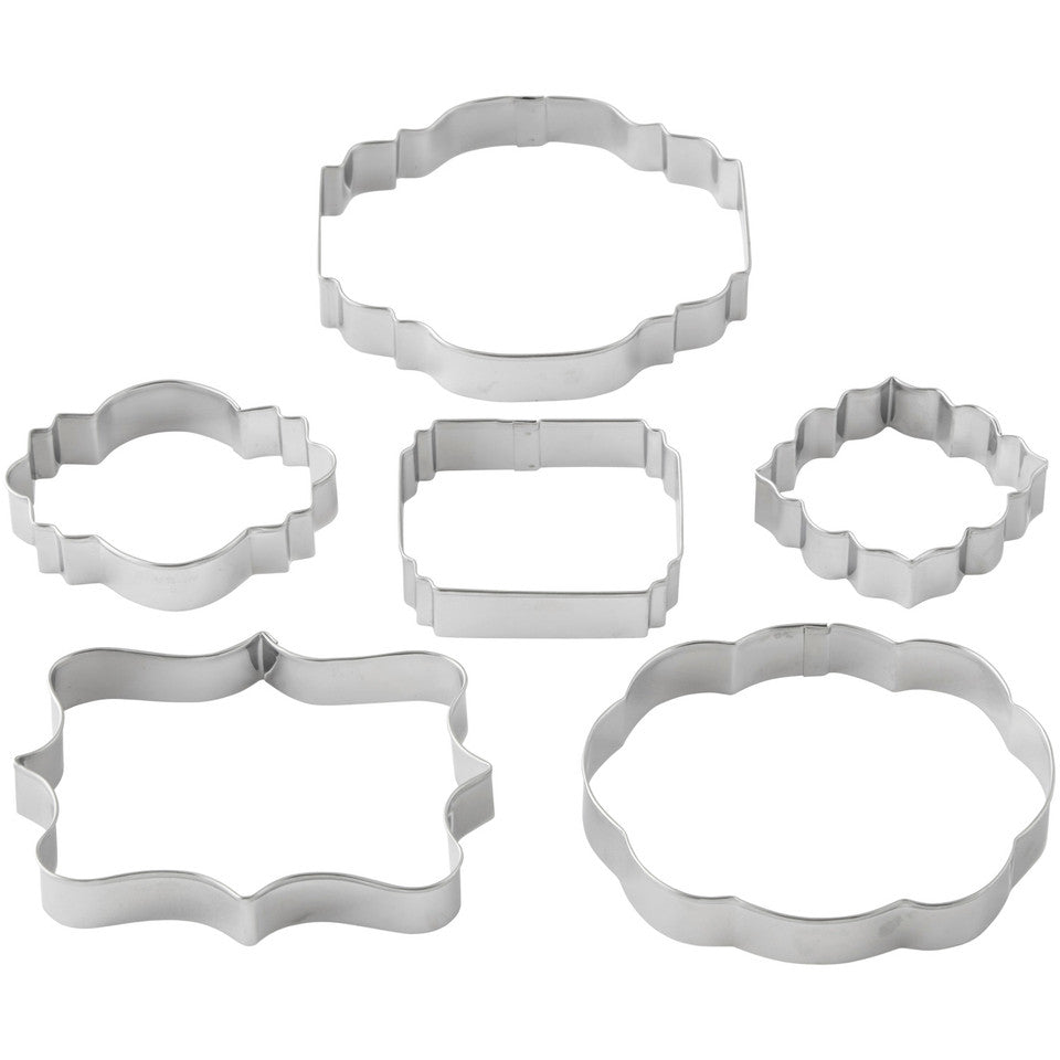 Fondant & Gum Paste Plaque Cut-Outs, 6-Piece, Wilton