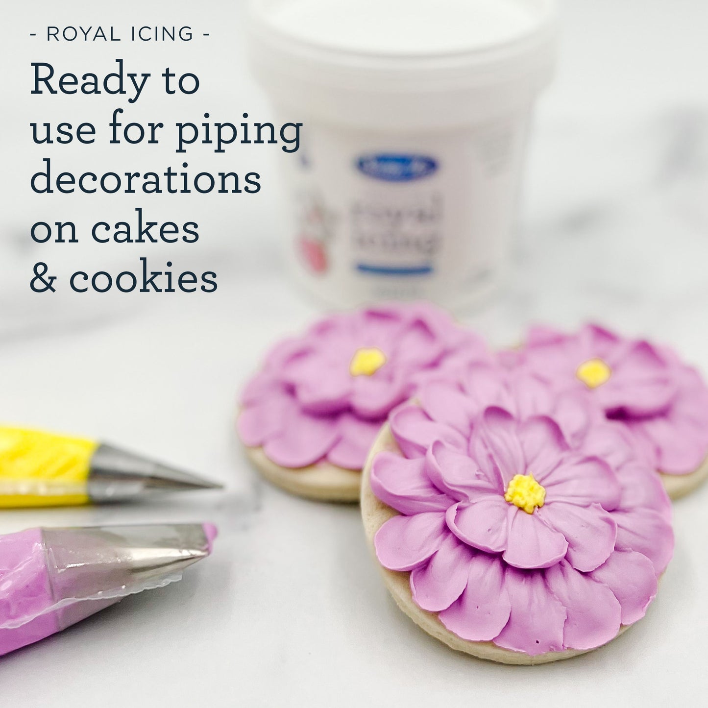 Satin Ice White RTU Royal Icing 14 oz