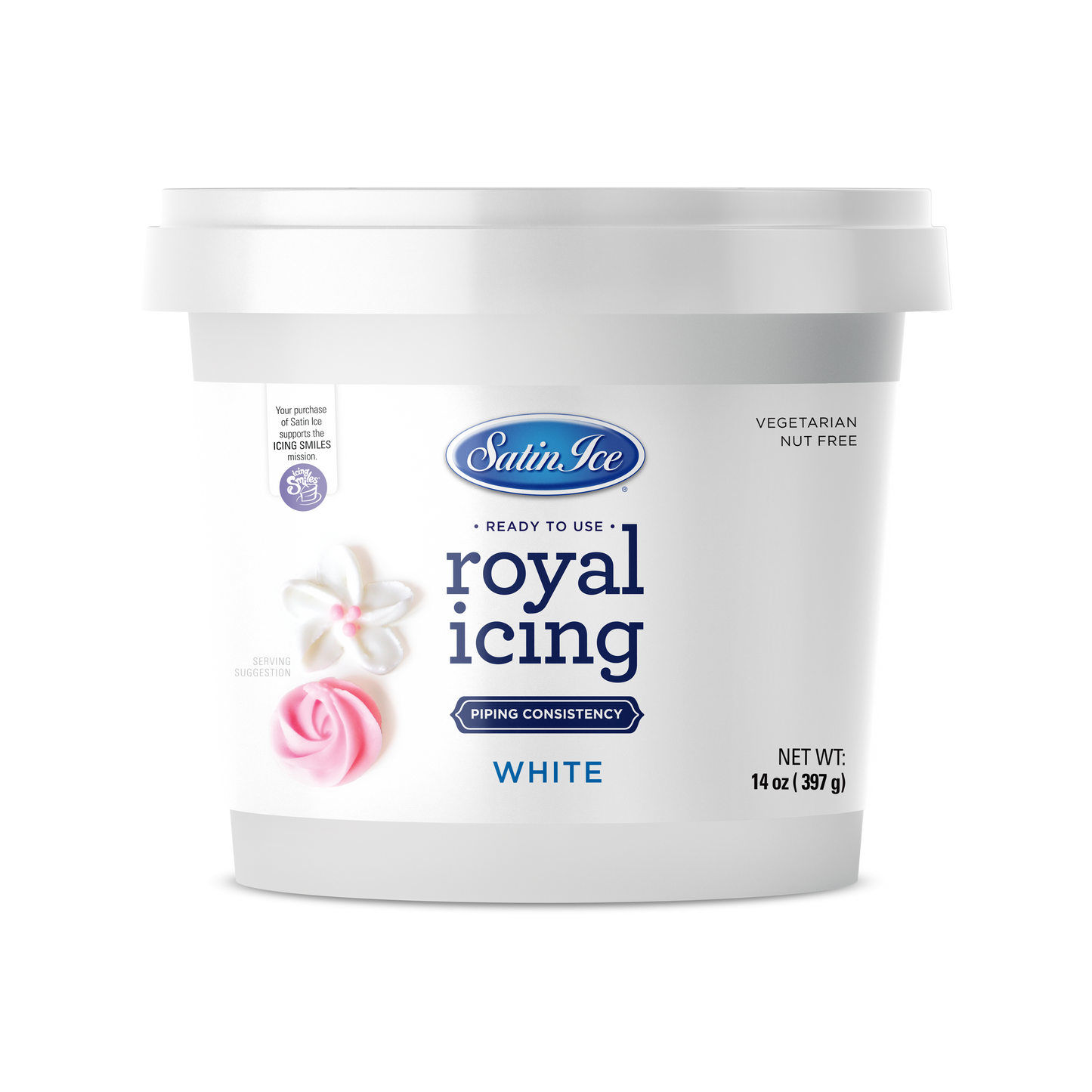 Satin Ice White RTU Royal Icing 14 oz