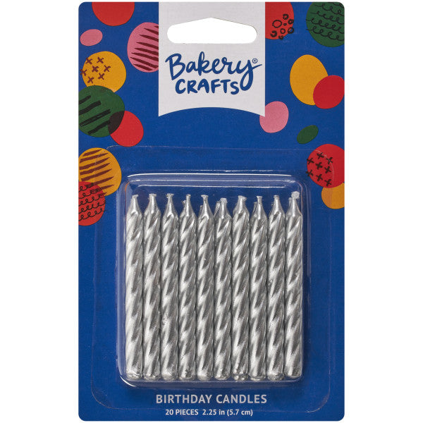 Silver Spiral Candles