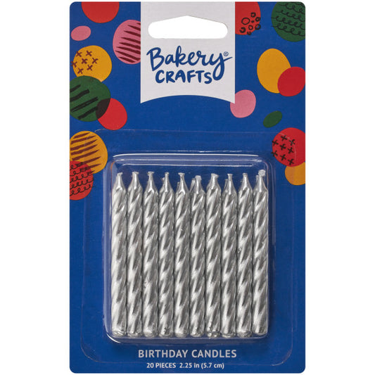 Silver Spiral Candles