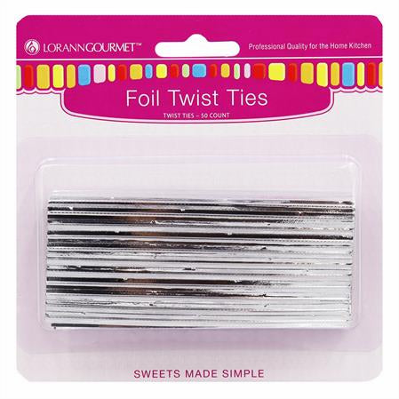 Foil Twist Ties - 50 Pieces