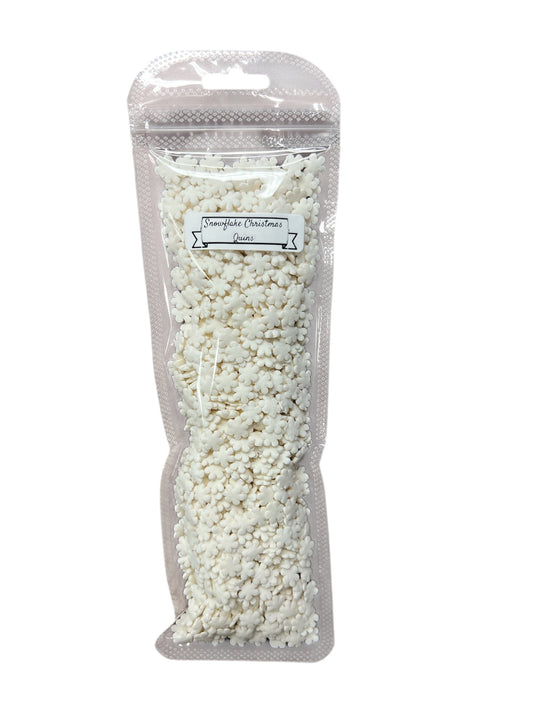 Snowflake Christmas Quins Sprinkle, 4oz.