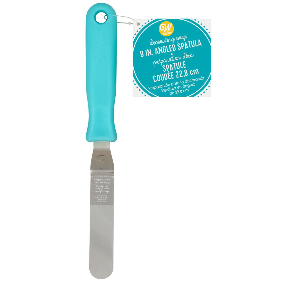 Teal Angled Icing Spatula, 9-Inch, Wilton
