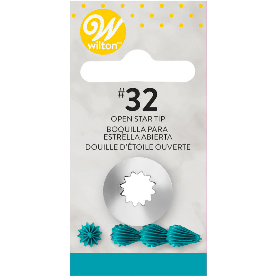 Open Star Cake Decorating Tip 32, Wilton