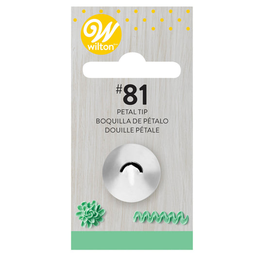 Standard #81 Petal Piping Cake Decorating Tip, Wilton