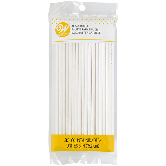 White 6-Inch Lollipop Sticks, 35-Count Pack, Wilton