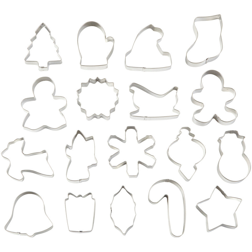 Wilton Christmas Cookie Cutters, 18-Piece Metal Set