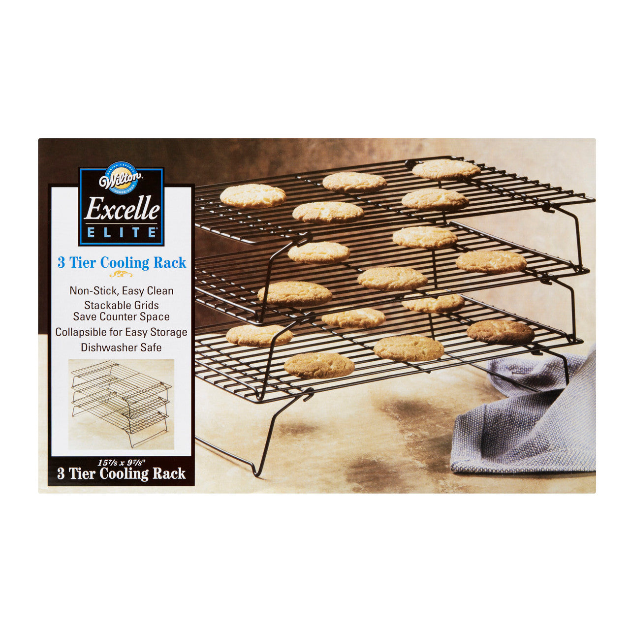 Wilton Excelle Elite 3-Tier Cooling Rack for Cookies, Cakes and More