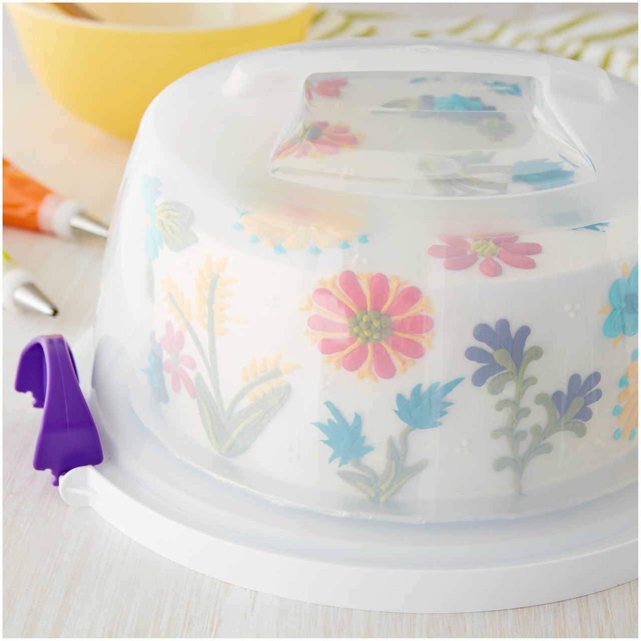 Cake and Cupcake Carrier, Fits 10" Cake or 13 Standard Cupcakes, Wilton