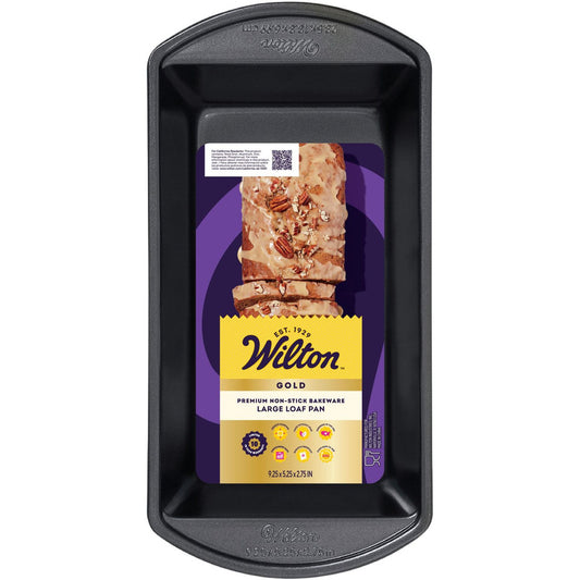 Gold Non Stick Large Loaf Pan, 9.25x5.25x2.75 inch, Wilton