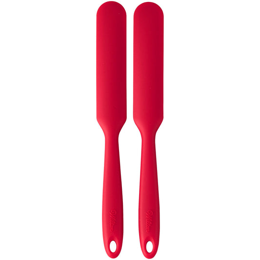 Mini Red Silicone Icing Spatula 2 Piece Set, Wilton